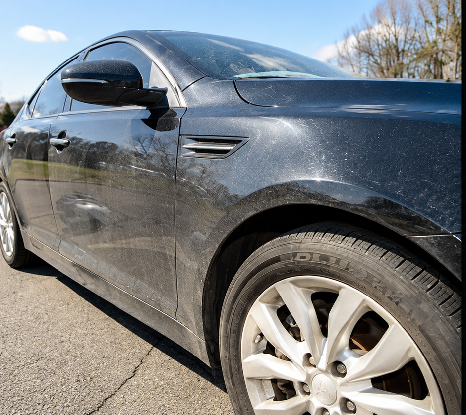 Sedan Paint Correction - before detailing condition