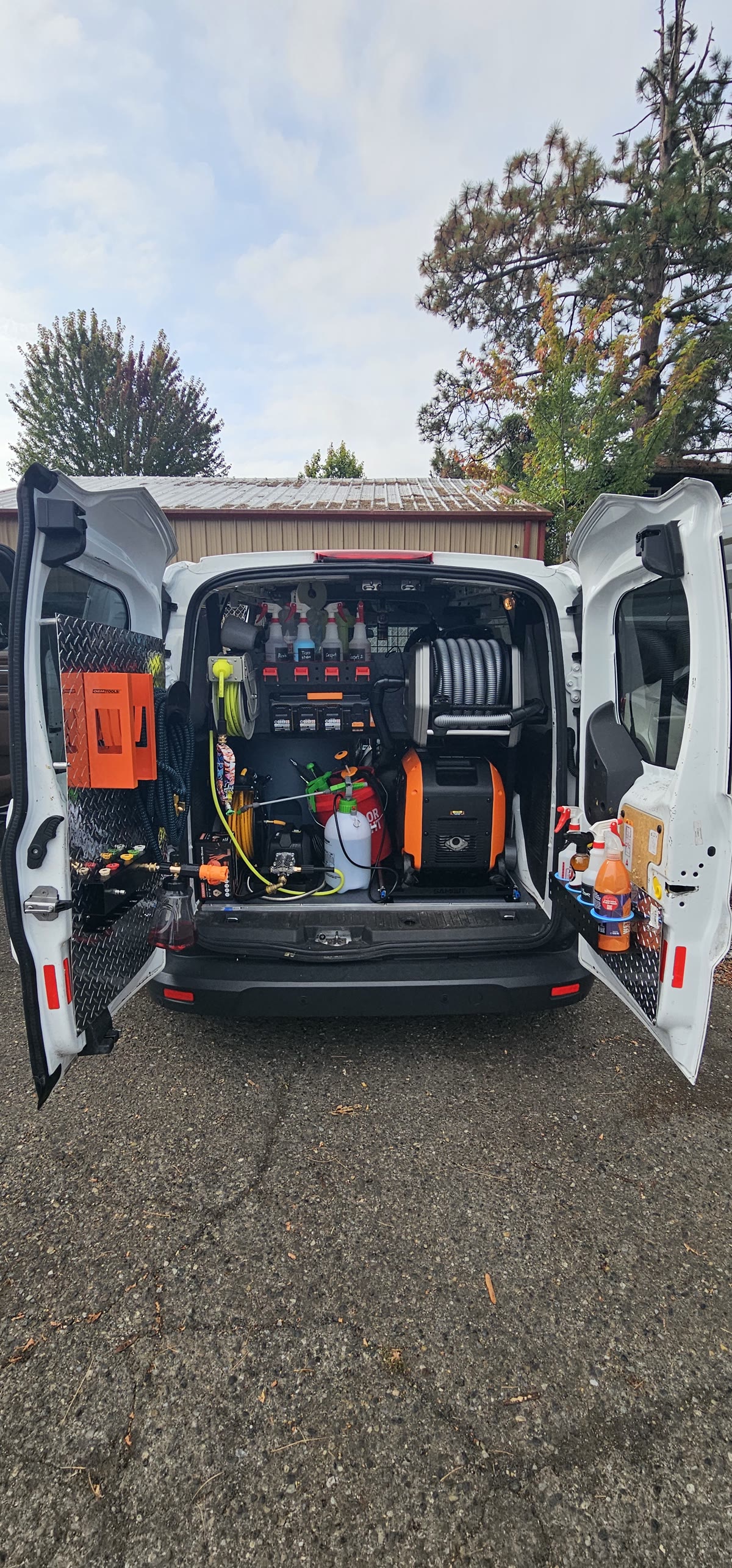 Professional detailing tools and chemicals